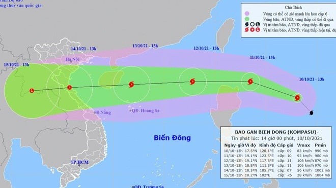 Bão Kompasu sắp vào Biển Đông, dự báo rất mạnh