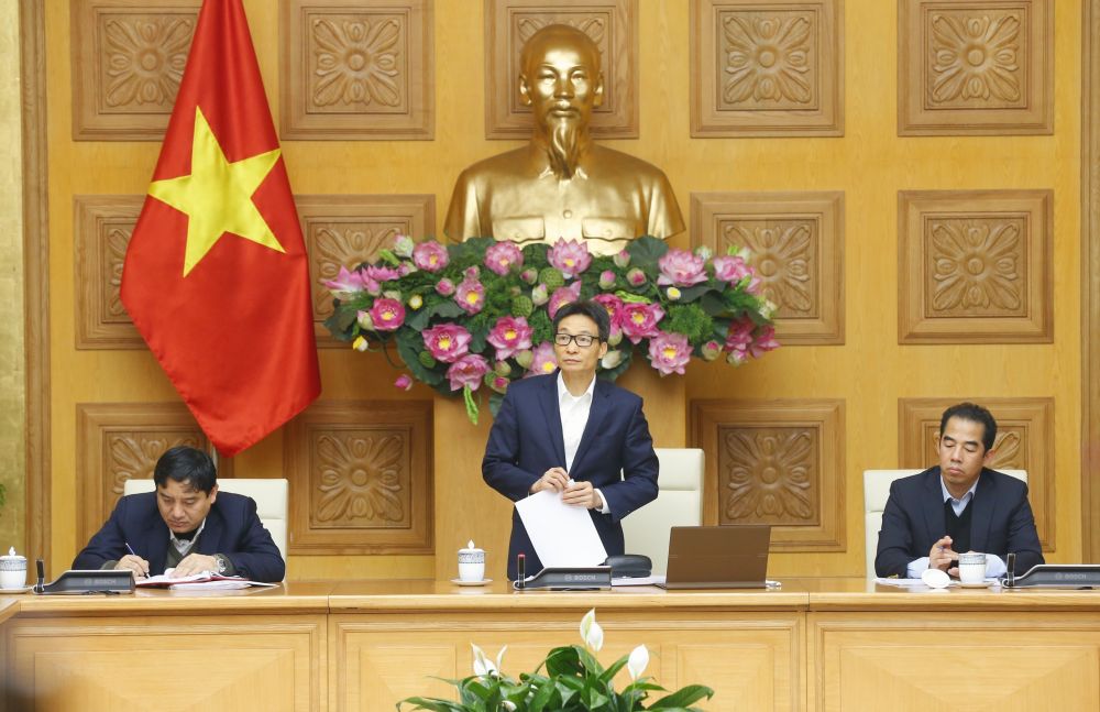 Phó Thủ tướng Vũ Đức Đam phát biểu chỉ đạo cuộc họp. (Ảnh: Doãn Tấn/TTXVN) Phó Thủ tướng Vũ Đức Đam phát biểu chỉ đạo cuộc họp. (Ảnh: Doãn Tấn/TTXVN)