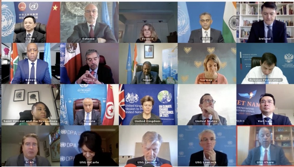 Hội đồng Bảo an Liên hợp quốc (HĐBA LHQ) đã họp trực tuyến, nghe báo cáo về tình hình thực hiện Nghị quyết 2532 về Đại dịch Covid-19. Hội đồng Bảo an Liên hợp quốc (HĐBA LHQ) đã họp trực tuyến, nghe báo cáo về tình hình thực hiện Nghị quyết 2532 về Đại dịch Covid-19.