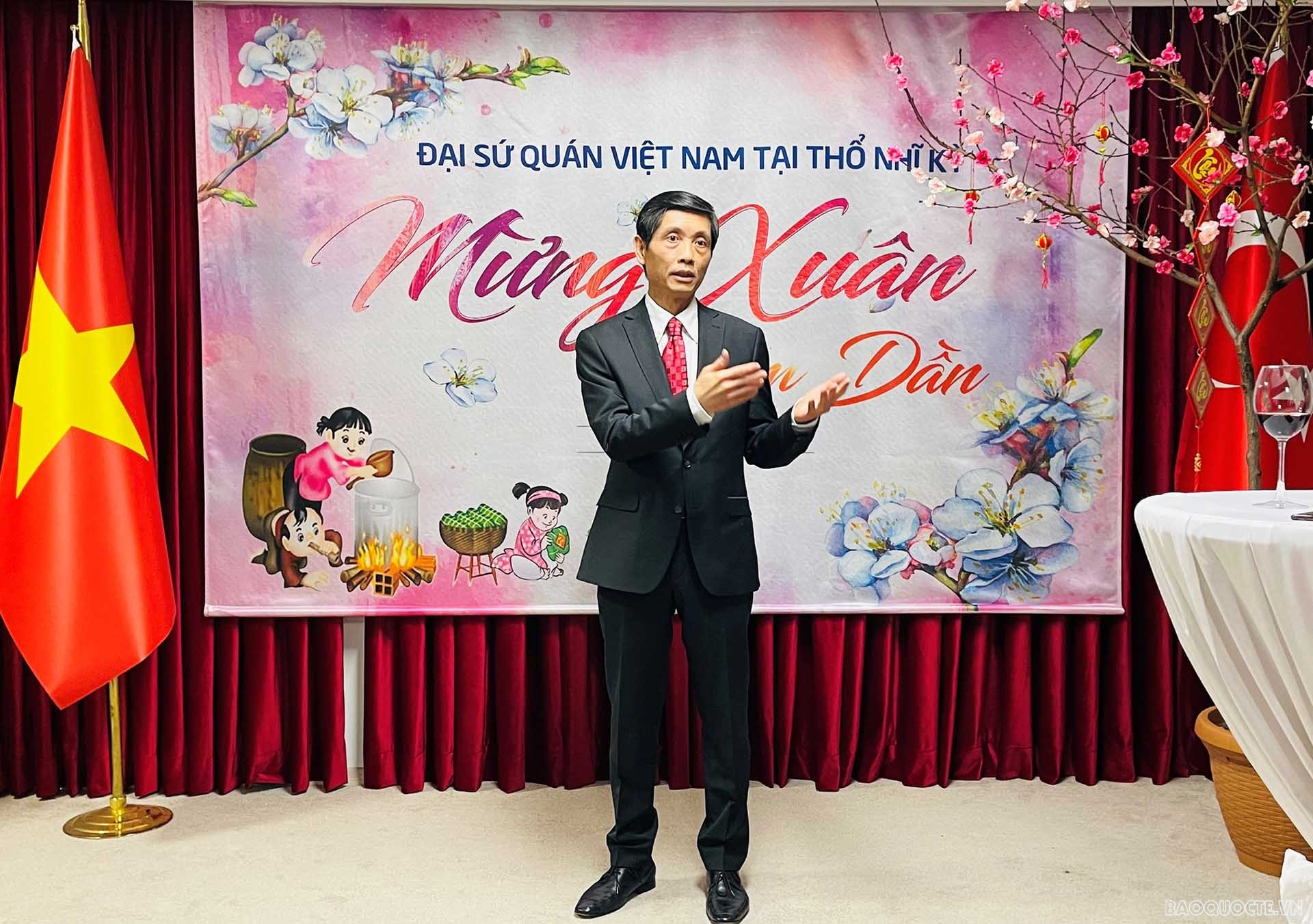 Đại sứ Trần Quang Tuyến phát biểu tại sự kiện.