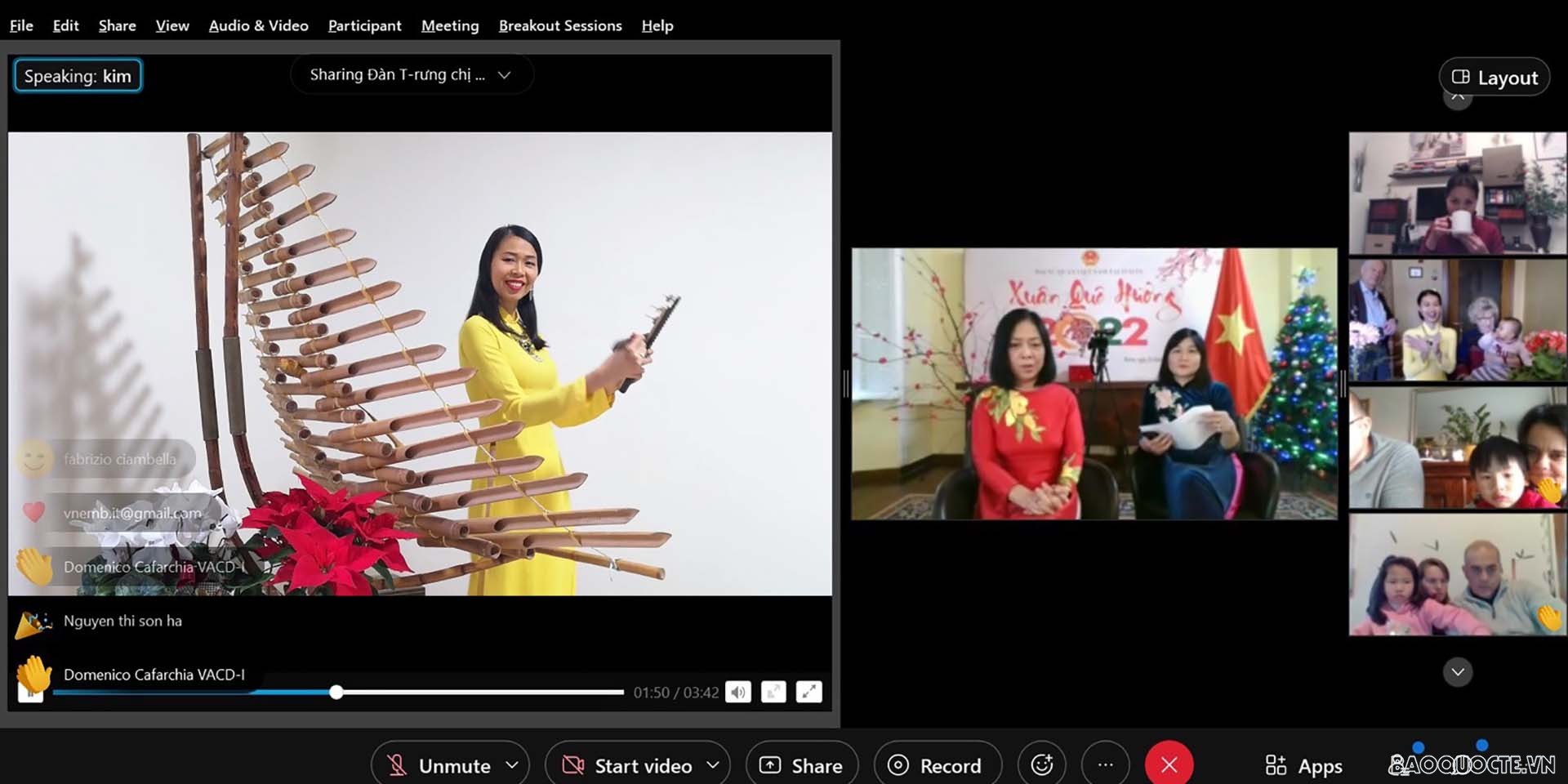 Xuân Quê hương 2022 trực tuyến với kiều bào tại Italy và Cyprus: Lan tỏa văn hóa và tài năng Việt