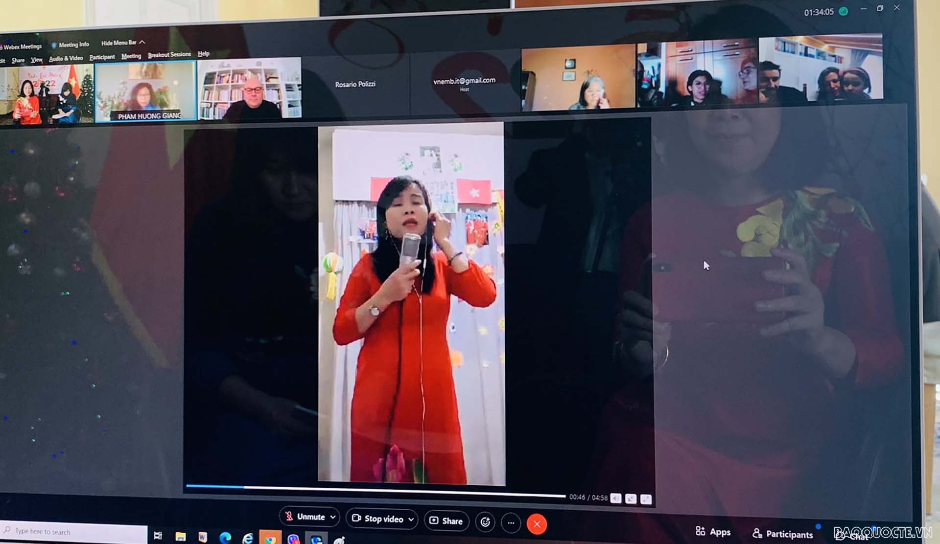 Xuân Quê hương 2022 trực tuyến với kiều bào tại Italy và Cyprus: Lan tỏa văn hóa và tài năng Việt