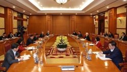 Tổng Bí thư Nguyễn Phú Trọng chủ trì cuộc họp của Ban Bí thư đánh giá công tác tổ chức Tết Nhâm Dần