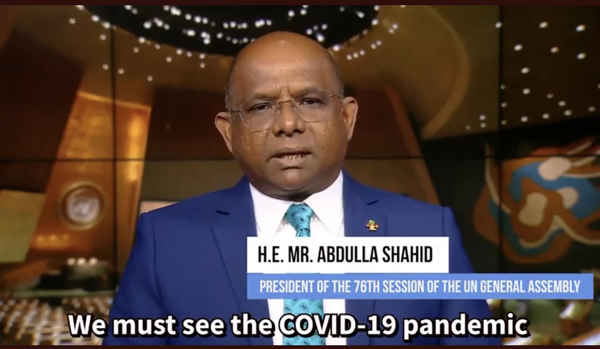 Ông Abdulla Shahid, Chủ tịch Đại hội đồng LHQ phát biểu. Ông Abdulla Shahid, Chủ tịch Đại hội đồng LHQ phát biểu.