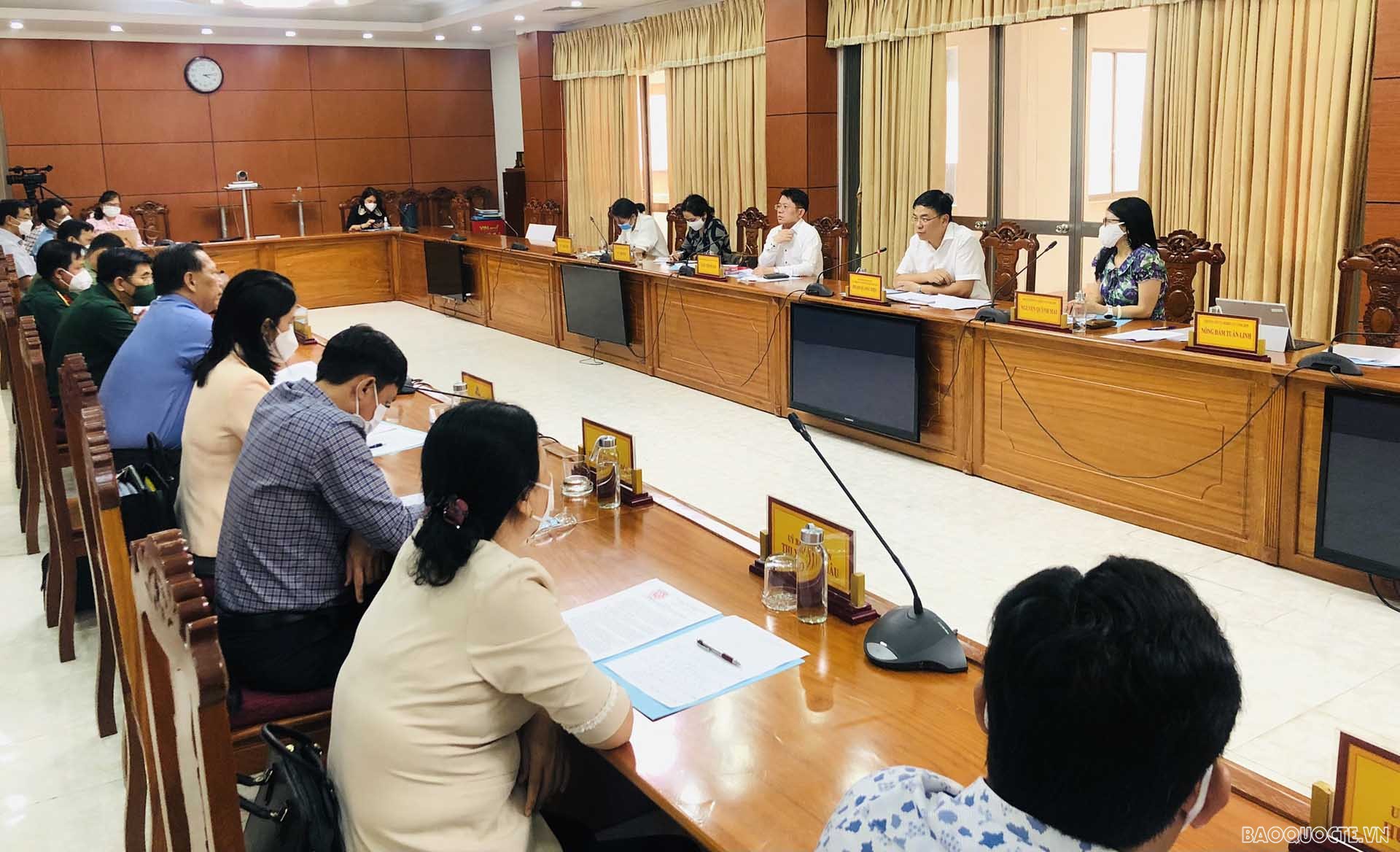 Thứ trưởng Ngoại giao Phạm Quang Hiệu, Chủ nhiệm Ủy ban Nhà nước về người Việt Nam ở nước ngoài làm việc tại các tỉnh Đồng Tháp, An Giang, Kiên Giang.