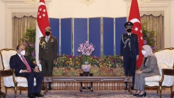 Chủ tịch nước Nguyễn Xuân Phúc hội kiến với Tổng thống Singapore Halimah Yacob