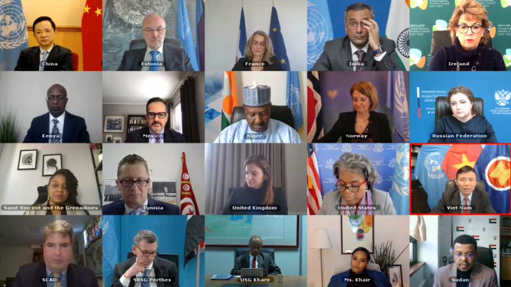 Hội đồng Bảo an Liên hợp quốc (HĐBA LHQ) đã họp công khai trực tuyến về tình hình Sudan Hội đồng Bảo an Liên hợp quốc (HĐBA LHQ) đã họp công khai trực tuyến về tình hình Sudan