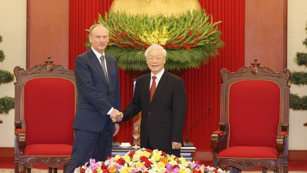 Tổng Bí thư, Chủ tịch nước Nguyễn Phú Trọng tiếp Thư ký Hội đồng An ninh Liên bang Nga