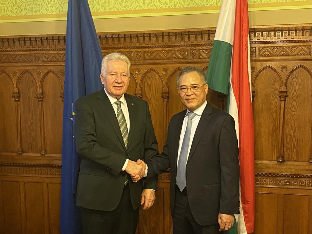 Đại sứ Nguyễn Tiến Thức chào từ biệt Phó Chủ tịch Quốc hội Hungary István Jakab