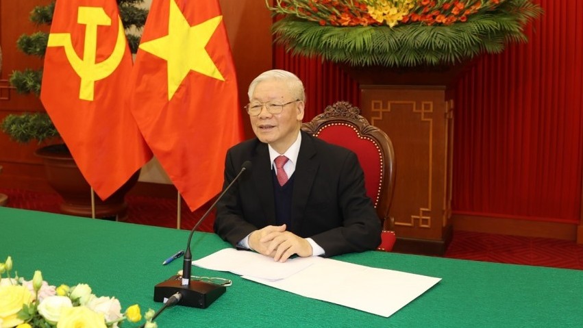 Tổng Bí thư, Chủ tịch nước Nguyễn Phú Trọng điện đàm với Thủ tướng Nhật Bản Suga Yoshihide