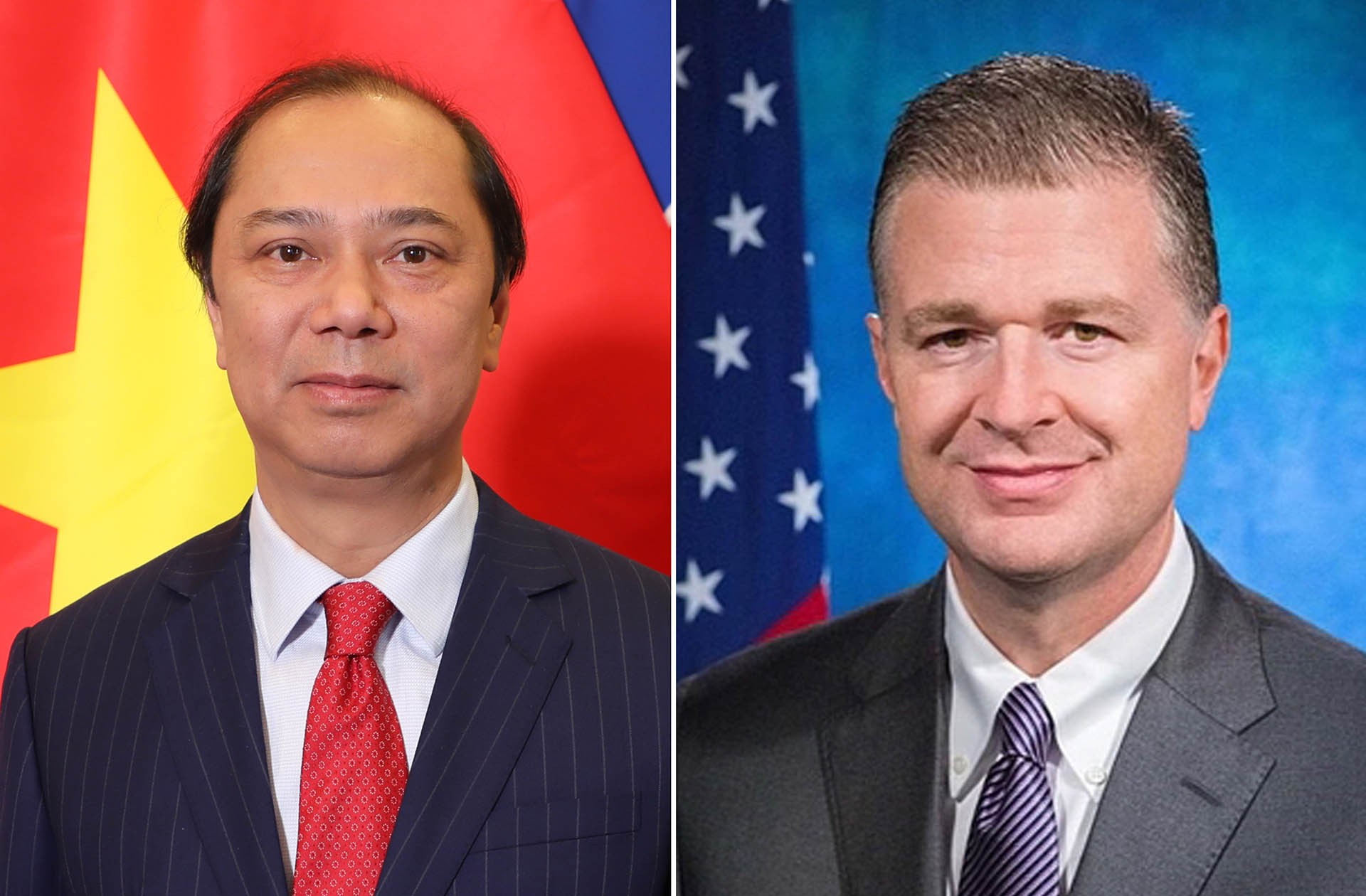 Đại sứ Nguyễn Quốc Dũng gặp trực tuyến chào xã giao Trợ lý Ngoại trưởng Hoa Kỳ phụ trách các vấn đề Đông Á-Thái Bình Dương Daniel Kritenbrink. Đại sứ Nguyễn Quốc Dũng gặp trực tuyến chào xã giao Trợ lý Ngoại trưởng Hoa Kỳ phụ trách các vấn đề Đông Á-Thái Bình Dương Daniel Kritenbrink.