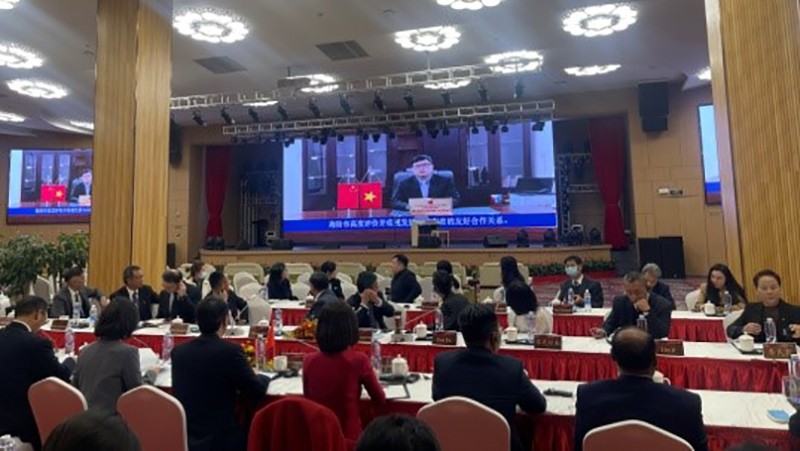 Phó Chủ tịch UBND TP. Hải Phòng Hoàng Minh Cường phát biểu trực tuyến chúc mừng Lễ kỷ niệm.