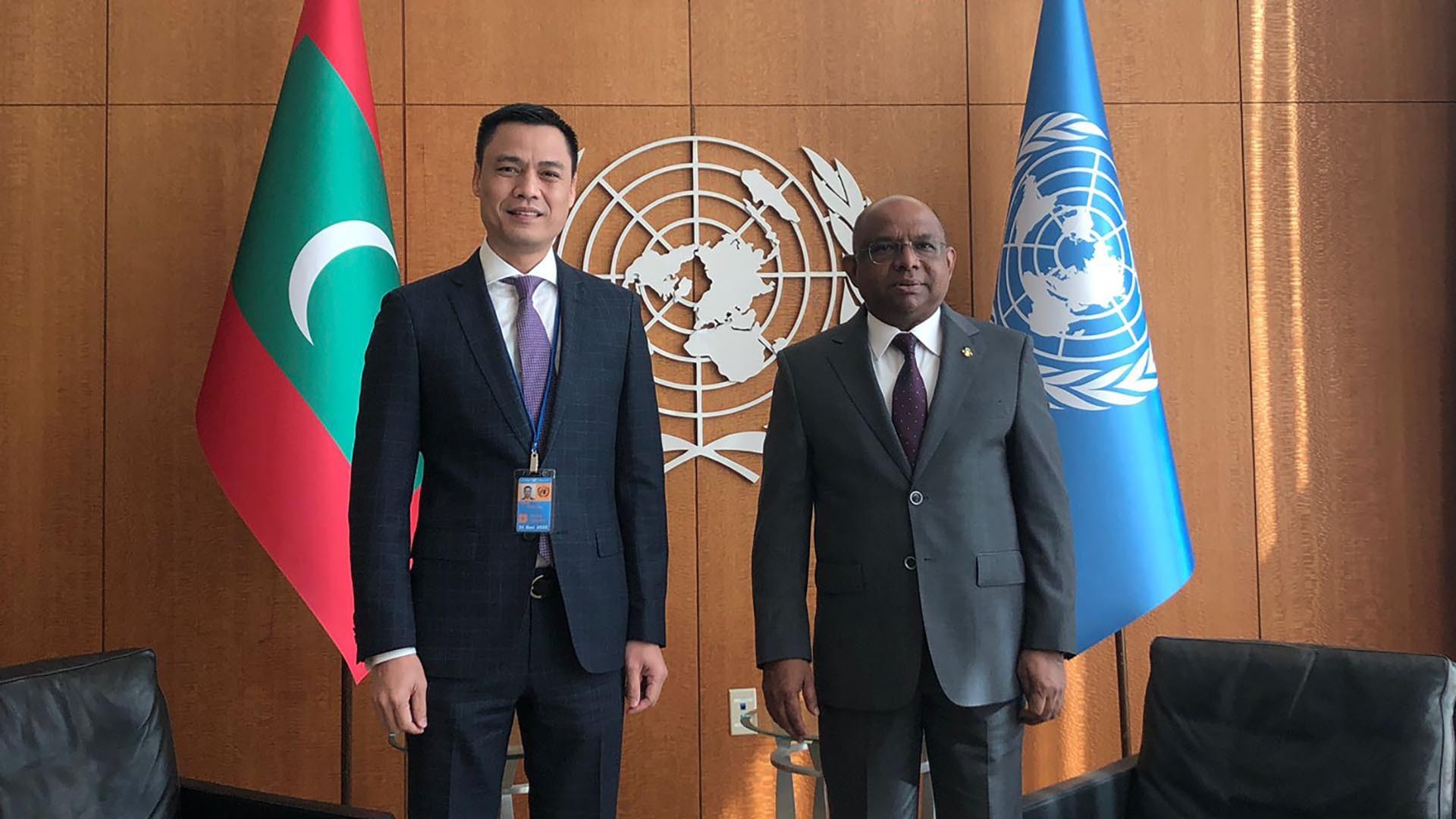 Đại sứ Đặng Hoàng Giang chào xã giao Chủ tịch Đại hội đồng Liên hợp quốc