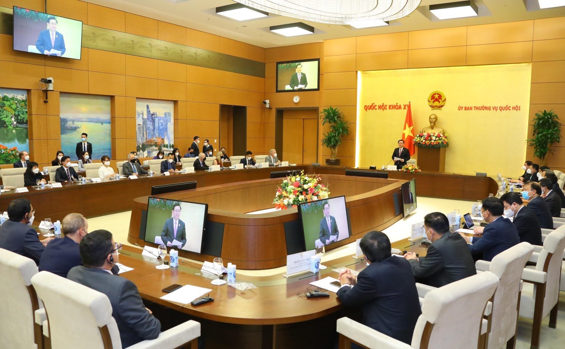 Toàn cảnh buổi tiếp. (Nguồn: TTXVN)