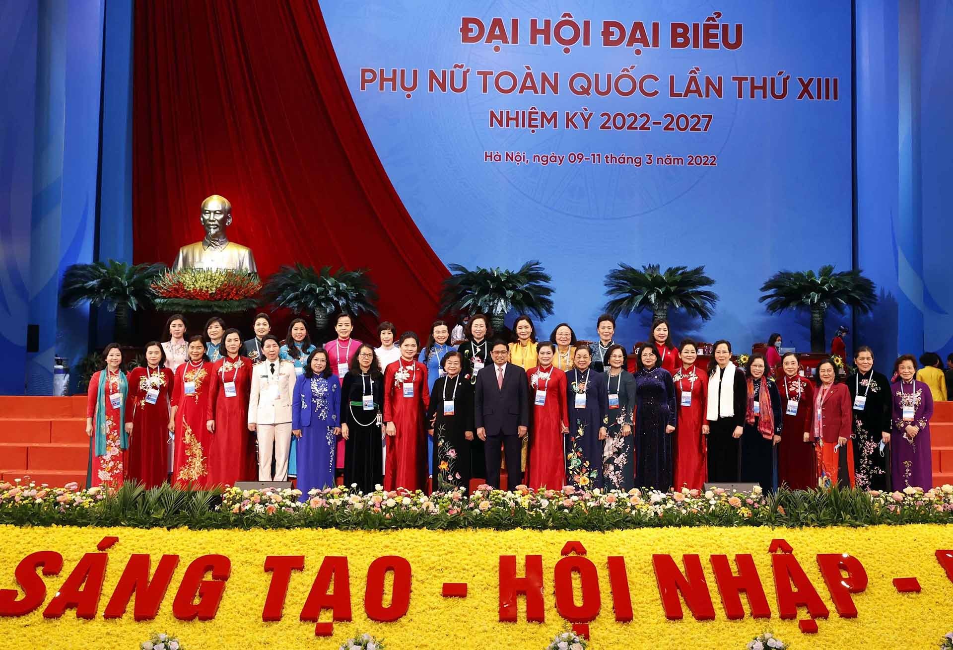 Thủ tướng Phạm Minh Chính và các đại biểu dự Lễ khai mạc Đại hội. (Nguồn: TTXVN)