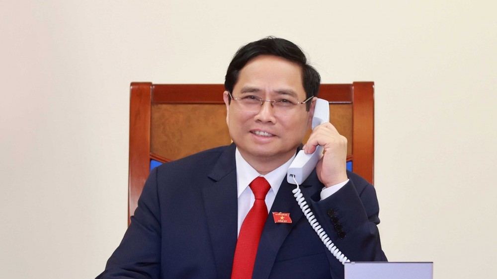 Thủ tướng Campuchia điện đàm chúc mừng Thủ tướng Chính phủ Phạm Minh Chính