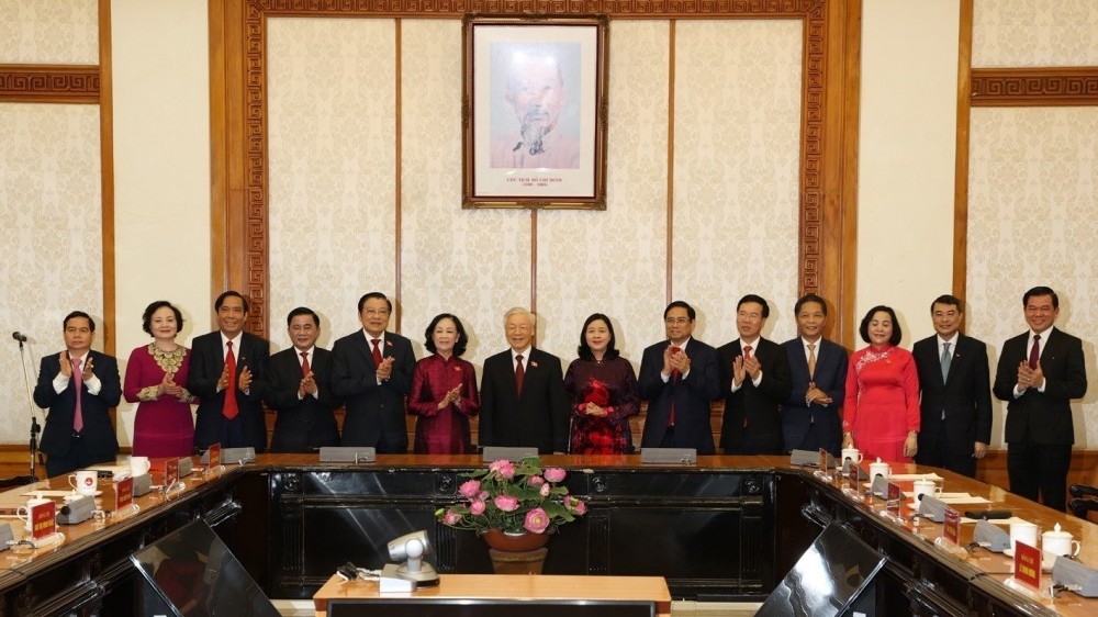 Trao quyết định phân công Trưởng ban Tổ chức Trung ương và Trưởng ban Dân vận Trung ương