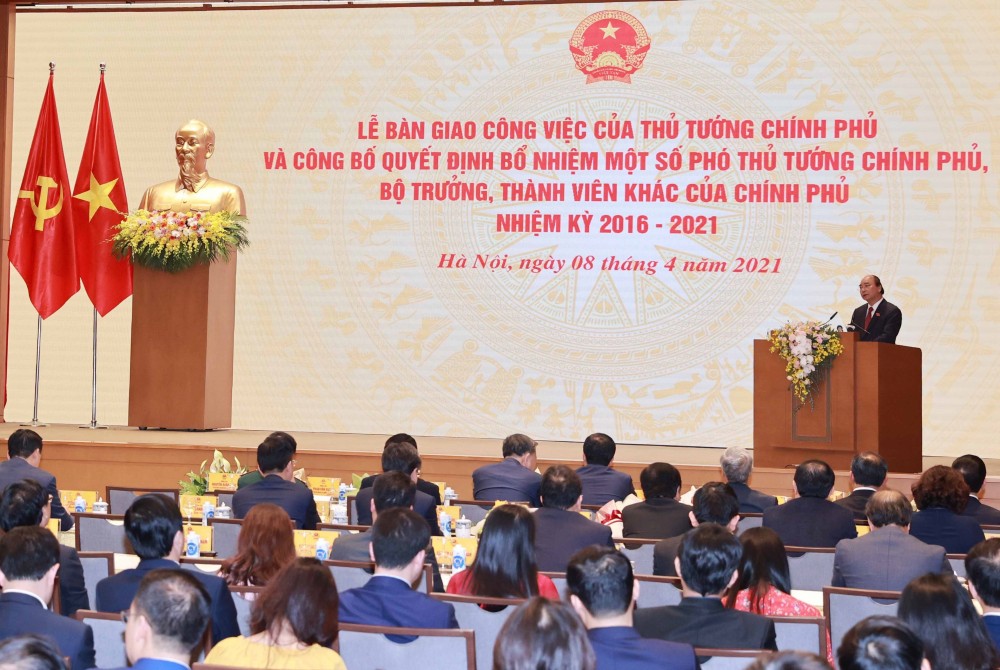 Trong ảnh: Đồng chí Nguyễn Xuân Phúc, Uỷ viên Bộ Chính trị, Chủ tịch nước, Thủ tướng Chính phủ nhiệm kỳ 2016-2021 phát biểu. Ảnh: Thống Nhất – TTXVN