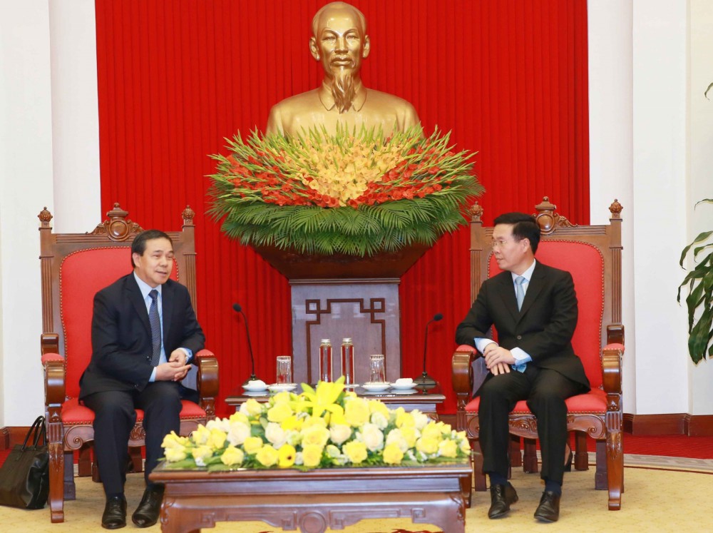 Thường trực Ban Bí thư Võ Văn Thưởng tiếp Đại sứ Lào tại Việt Nam Thường trực Ban Bí thư Võ Văn Thưởng tiếp Đại sứ Lào tại Việt Nam