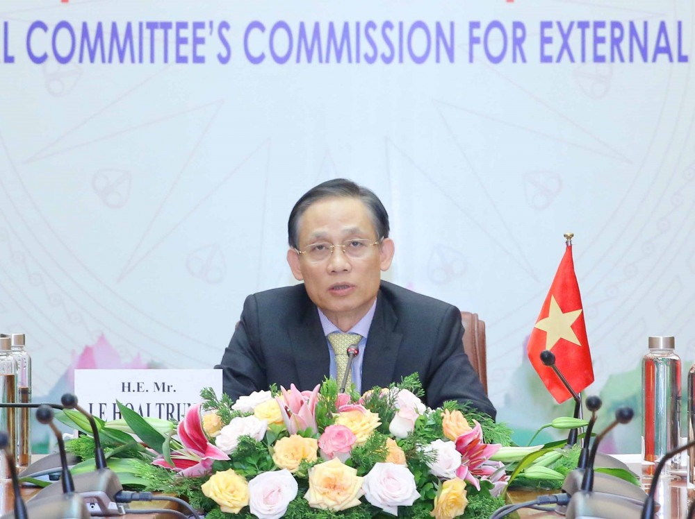 Trưởng Ban Đối ngoại Trung ương Lê Hoài Trung phát biểu. (Nguồn: TTXVN) Trưởng Ban Đối ngoại Trung ương Lê Hoài Trung phát biểu. (Nguồn: TTXVN)