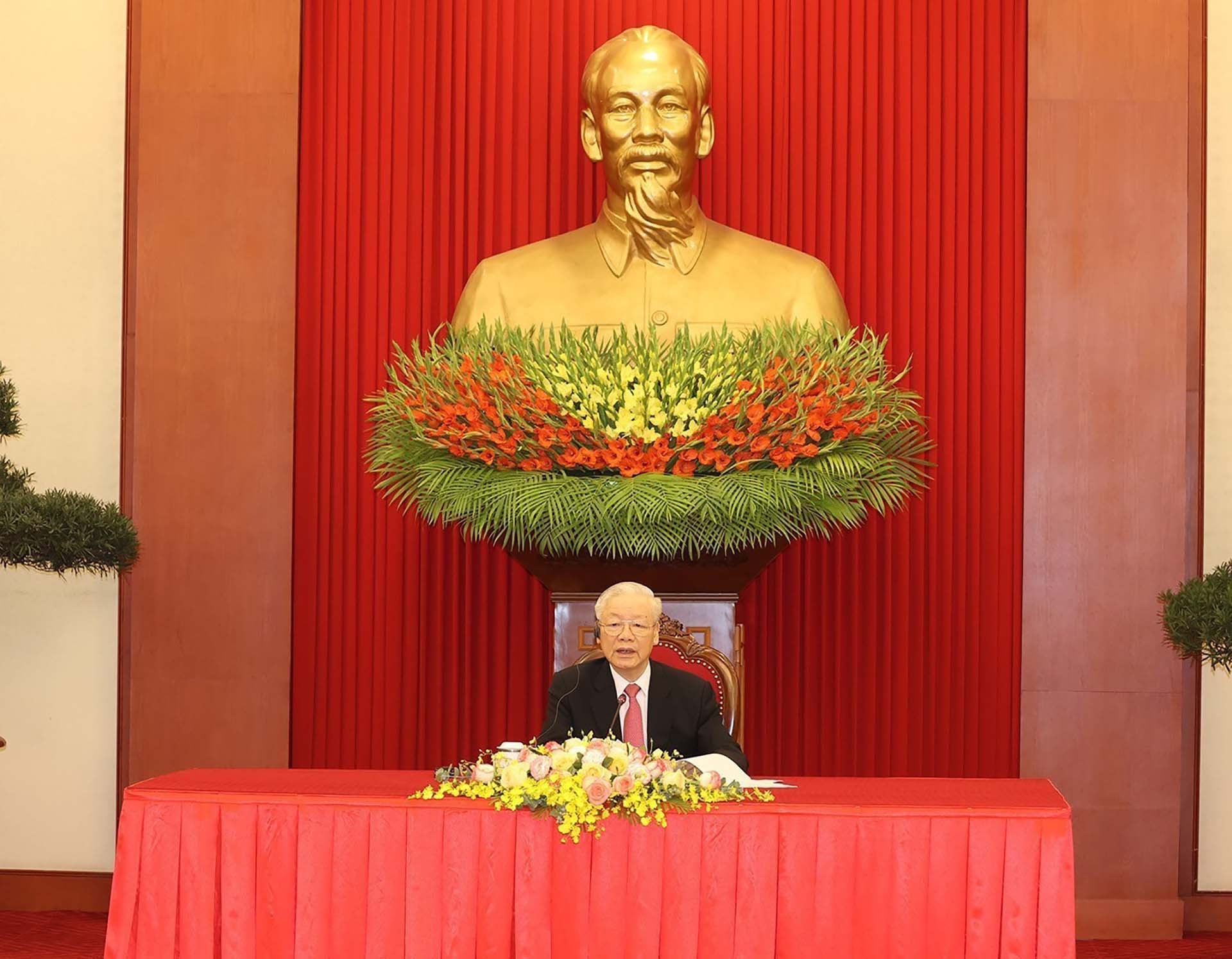 Tổng Bí thư Nguyễn Phú Trọng điện đàm với Thủ tướng Ấn Độ Narendra Modi. (Nguồn: TTXVN) Tổng Bí thư Nguyễn Phú Trọng điện đàm với Thủ tướng Ấn Độ Narendra Modi. (Nguồn: TTXVN)