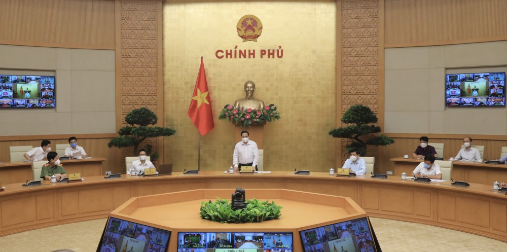 Thủ tướng Phạm Minh Chính phát biểu chỉ đạo. (Nguồn: TTXVN)