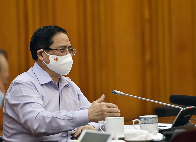 Thủ tướng Phạm Minh Chính phát biểu tại cuộc họp Thường trực Chính phủ chiều 10/5. (Nguồn: VGP)