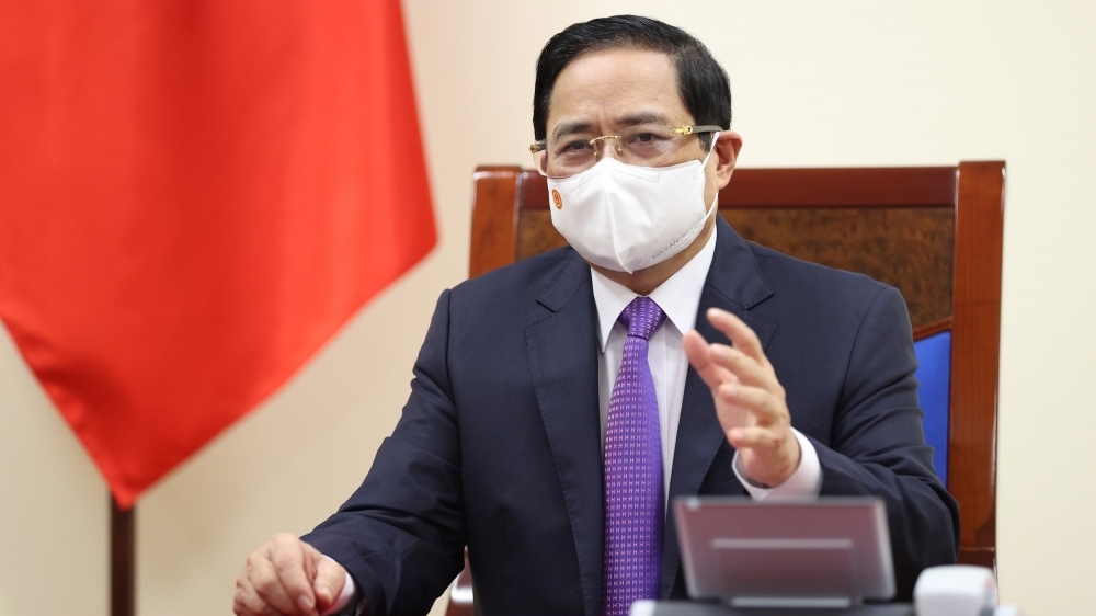 Thủ tướng Phạm Minh Chính điện đàm với Thủ tướng Canada Justin Trudeau