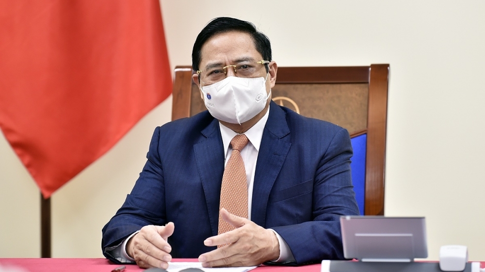 Thủ tướng Phạm Minh Chính điện đàm với Thủ tướng Australia Scott Morrison