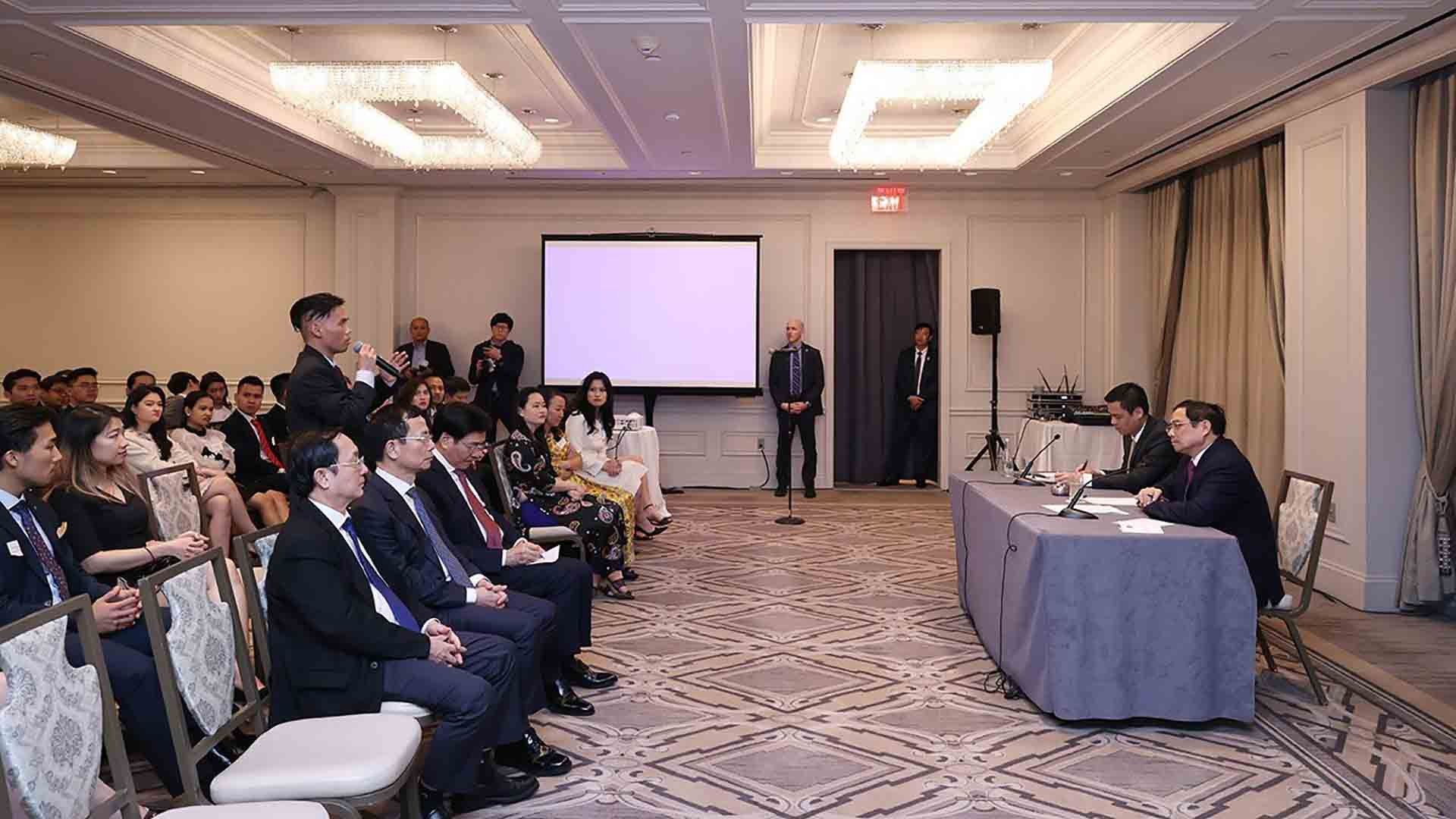 Quang cảnh buổi gặp. (Nguồn: TTXVN) Quang cảnh buổi gặp. (Nguồn: TTXVN)