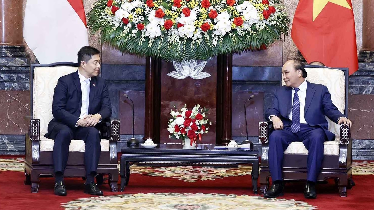 Chủ tịch nước Nguyễn Xuân Phúc tiếp Chủ tịch Quốc hội Singapore