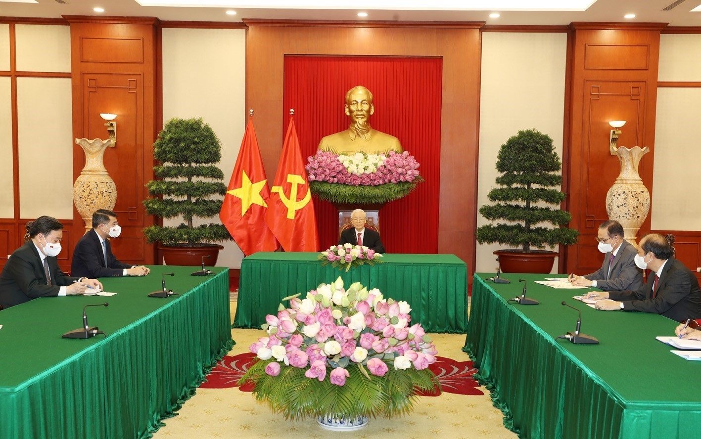 Tổng Bí thư Nguyễn Phú Trọng điện đàm với Tổng thống Sri Lanka