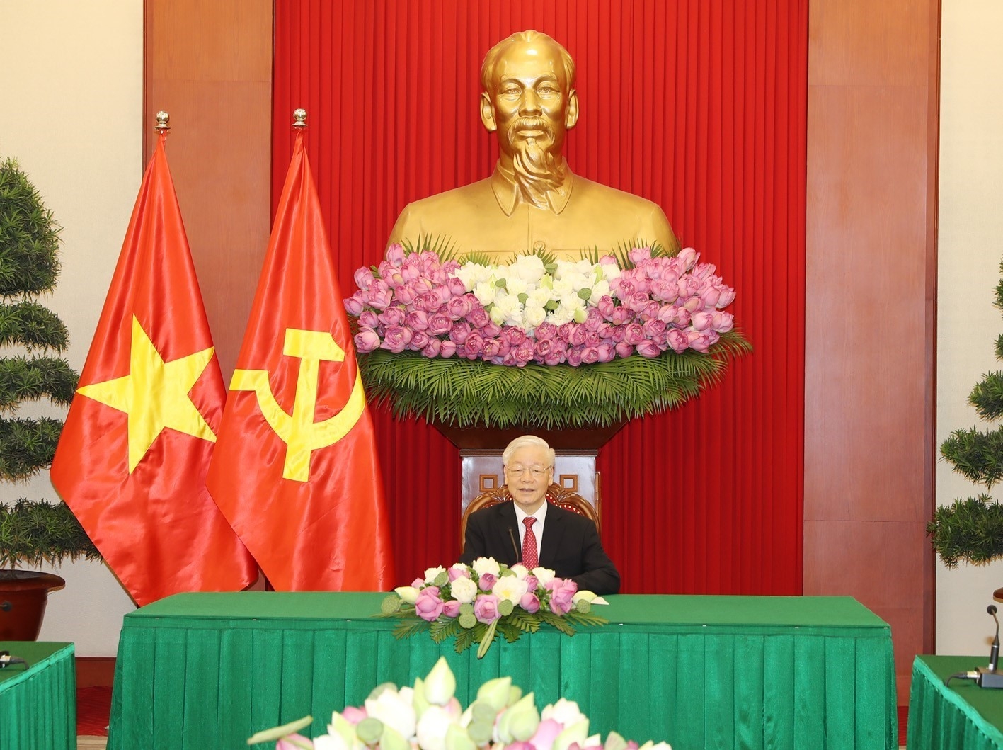 Tổng Bí thư Nguyễn Phú Trọng điện đàm với Tổng thống Sri Lanka