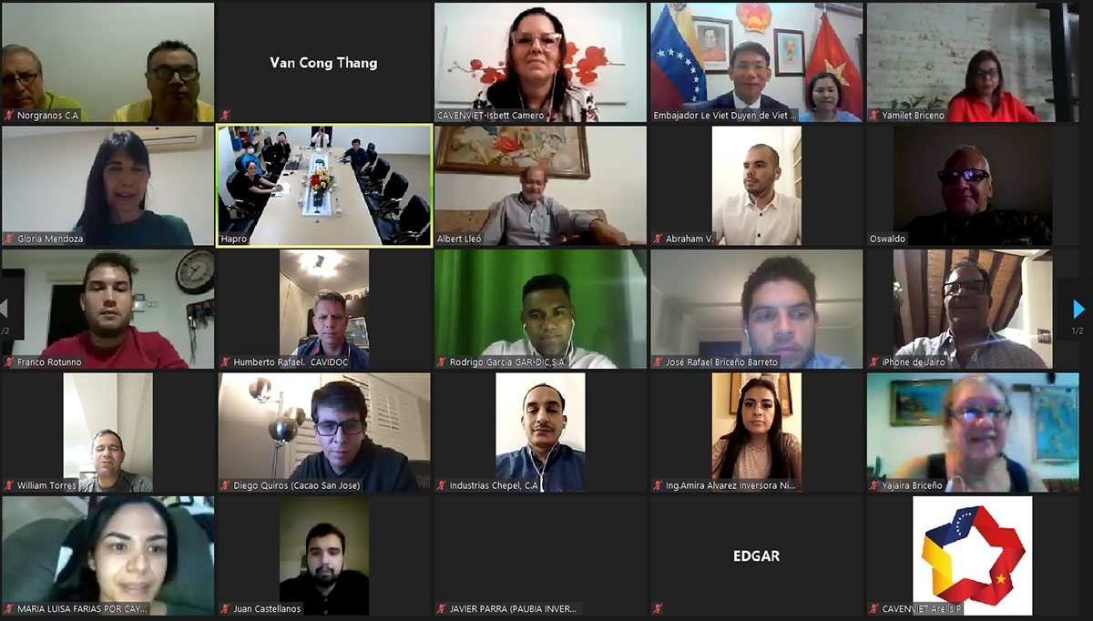 Hội thảo trực tuyến với chủ đề: Thúc đẩy giao dịch thương mại B2B giữa Việt Nam và Venezuela. Hội thảo trực tuyến với chủ đề: Thúc đẩy giao dịch thương mại B2B giữa Việt Nam và Venezuela.