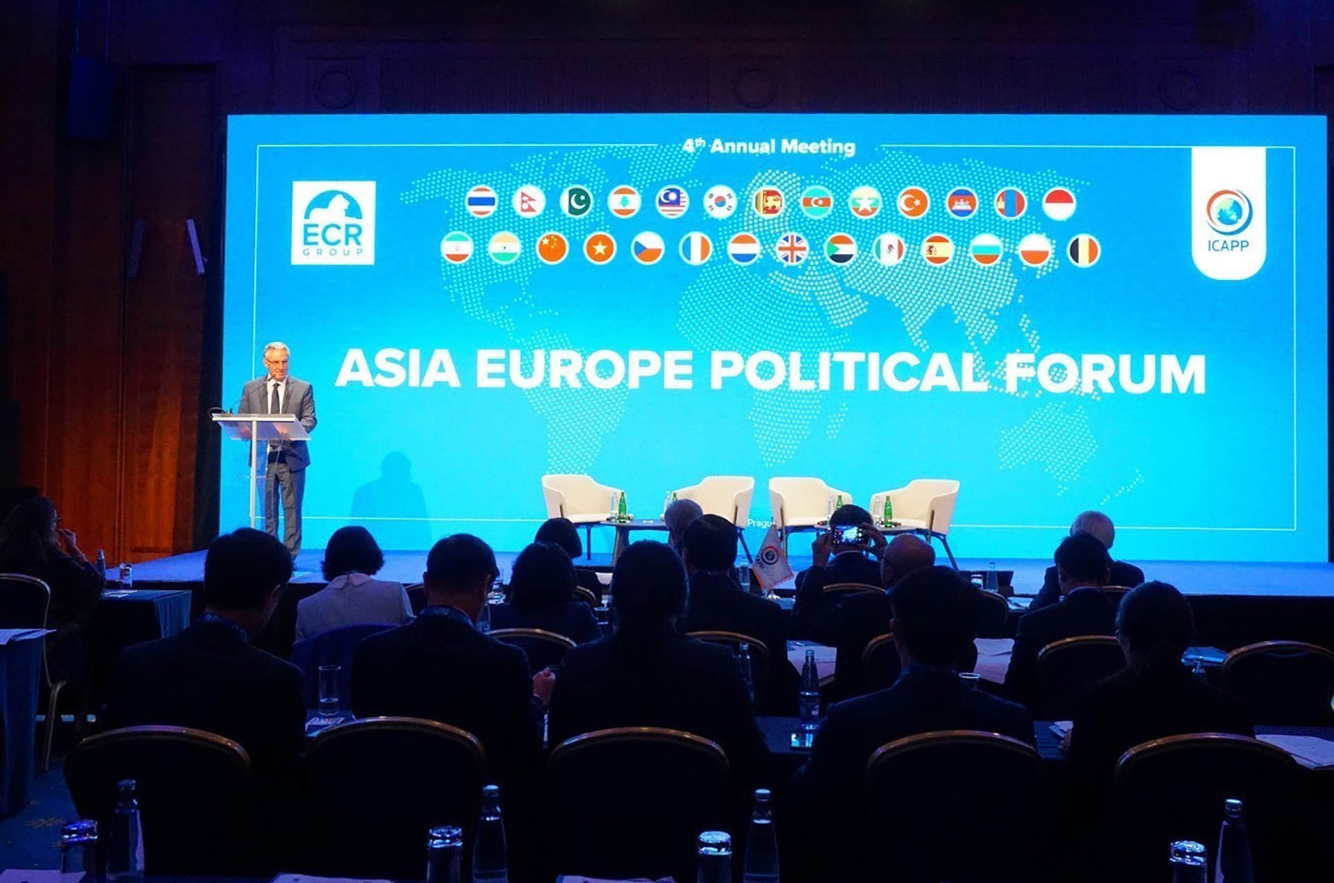 Quang cảnh Diễn đàn Chính trị Á-Âu lần thứ 4, tại Praha. (Nguồn: TTXVN)