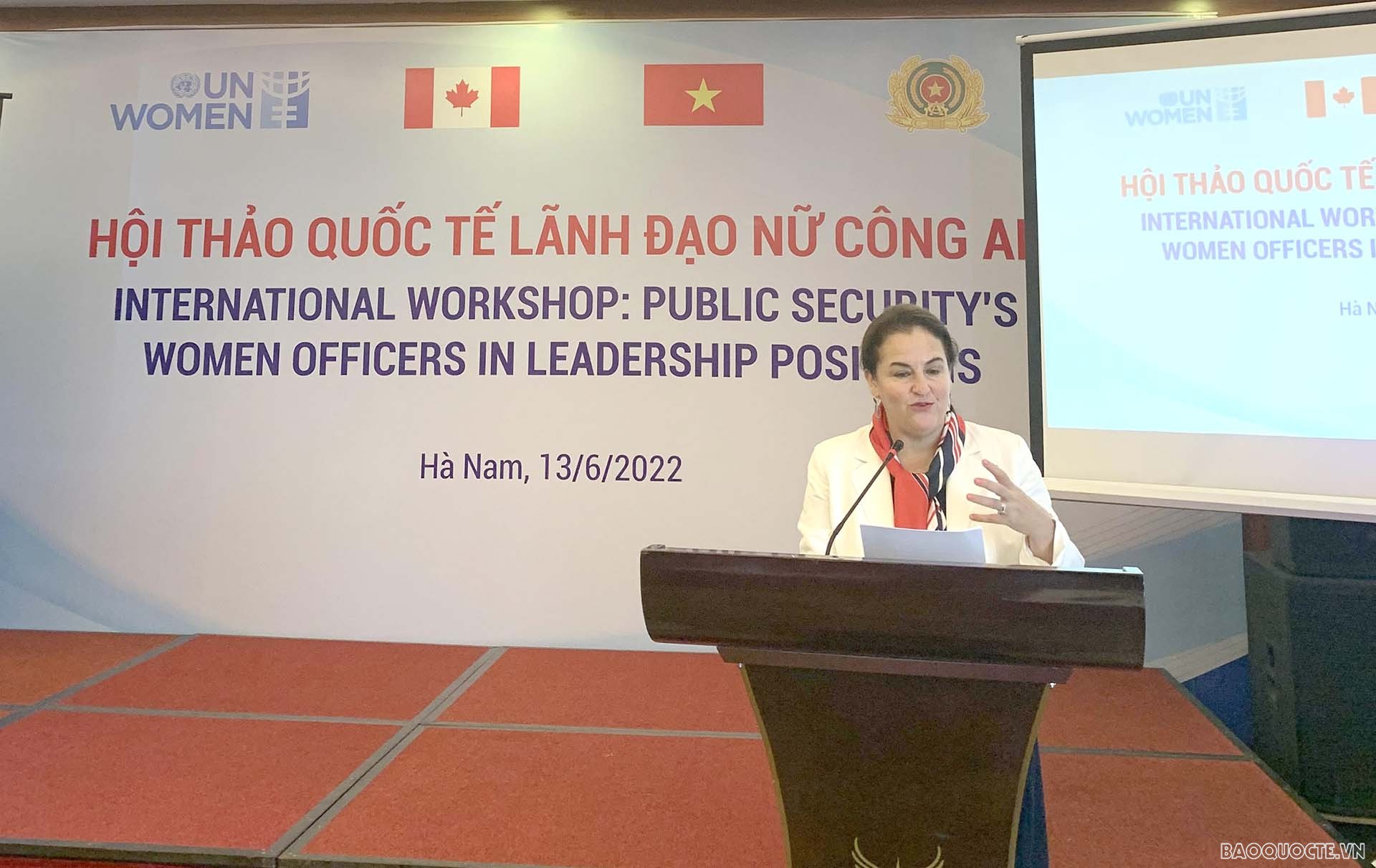 Bà Elisa Fernandez, Trưởng Đại diện UN Women tại Việt Nam phát biểu.