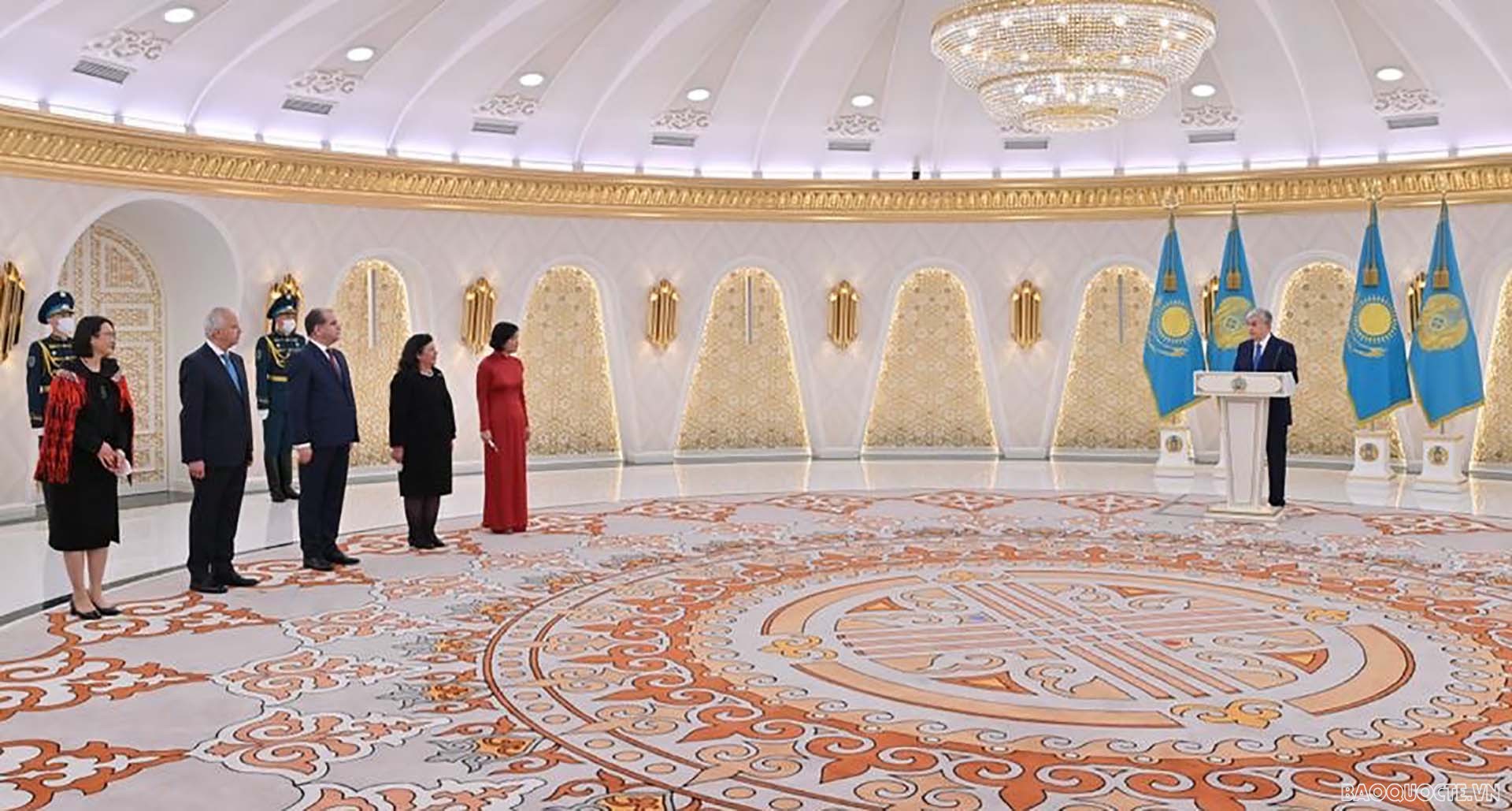 Tổng thống Kazakhstan Jomart-Kasym Tokayev phát biểu Tổng thống Kazakhstan Jomart-Kasym Tokayev phát biểu