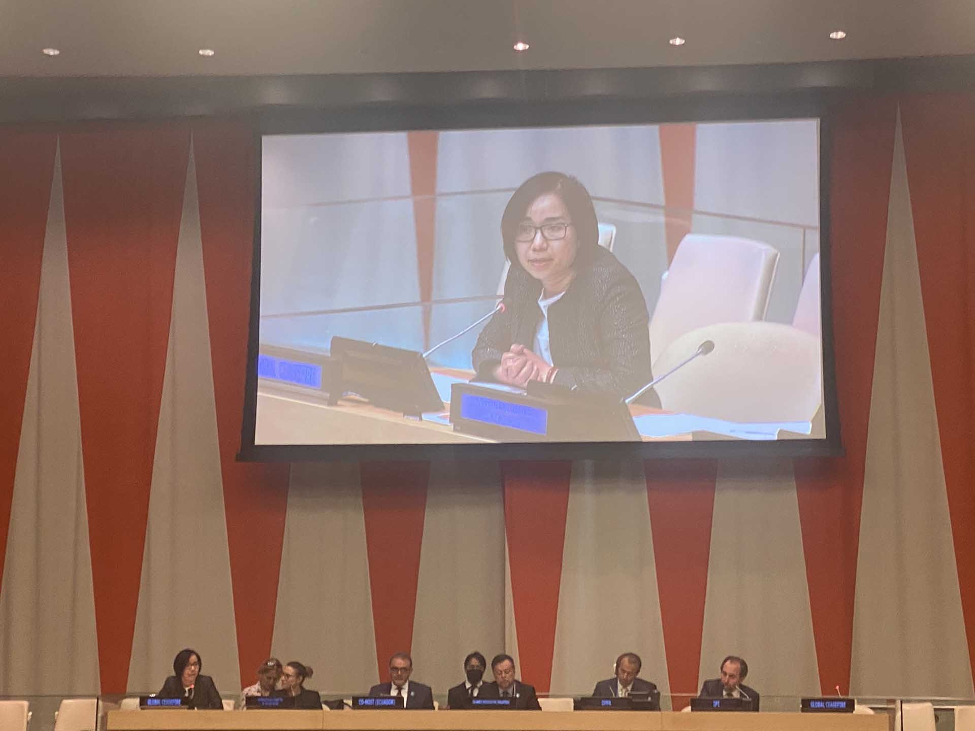 Đại sứ Nguyễn Phương Trà, Đại biện lâm thời Việt Nam tại LHQ phát biểu. Đại sứ Nguyễn Phương Trà, Đại biện lâm thời Việt Nam tại LHQ phát biểu.