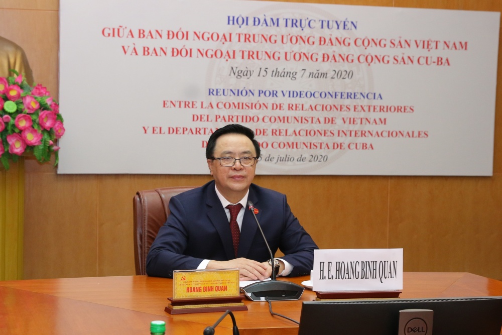 lanh dao ban doi ngoai trung uong viet nam va cuba hoi dam truc tuyen 2