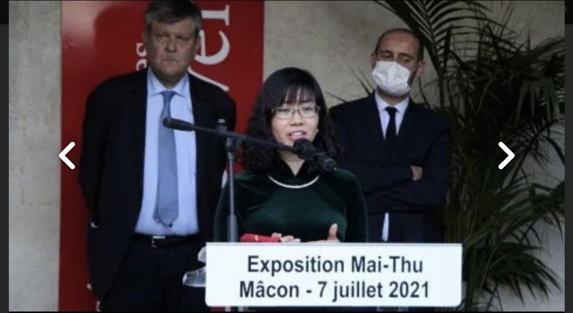 Đại sứ Lê Thị Hồng Vân, Trưởng phái đoàn Việt Nam bên cạnh UNESCO phát biểu tại Lễ khai mạc. (Nguồn: Phái đoàn Việt Nam bên cạnh UNESCO)