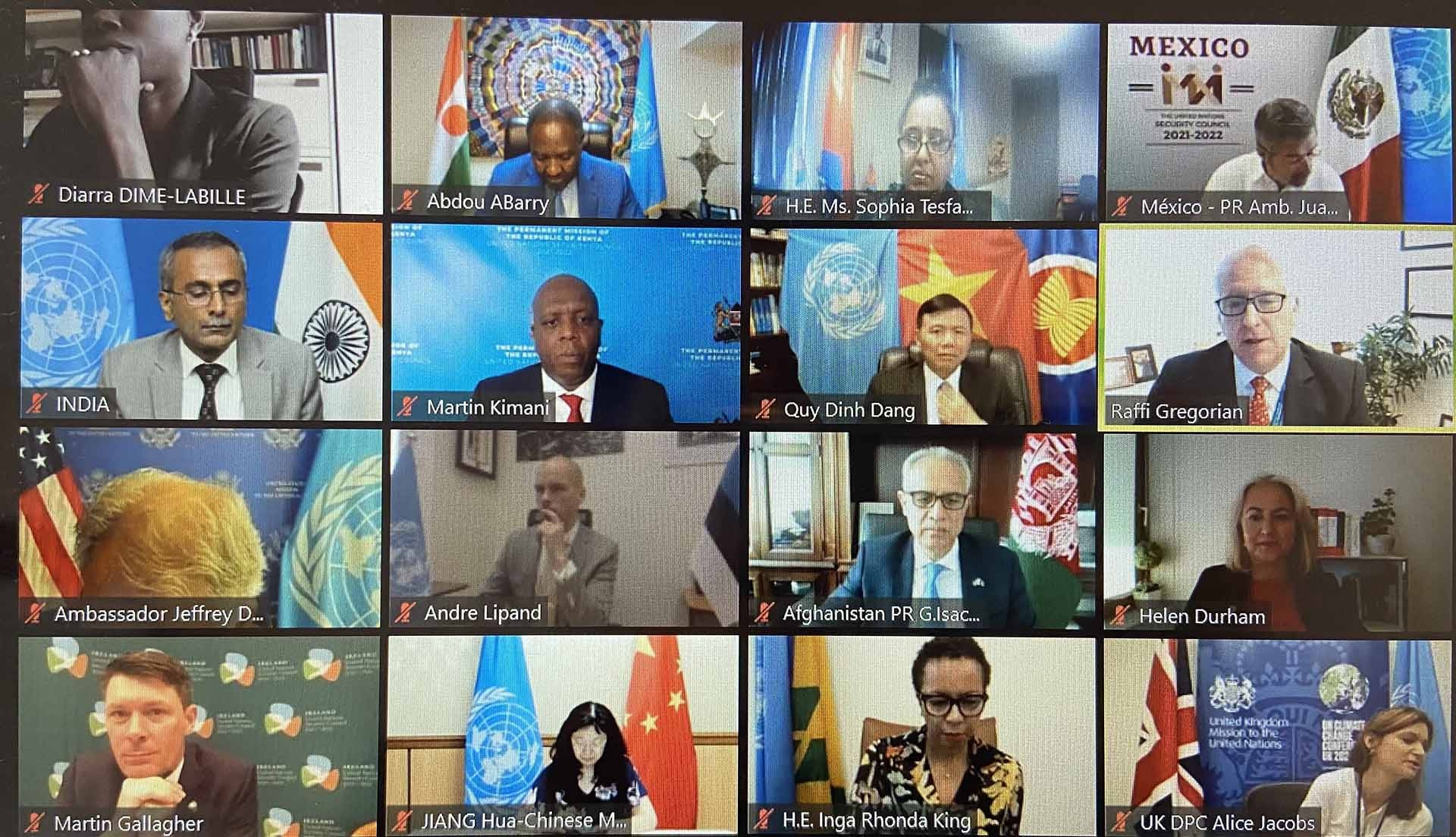 Hội đồng Bảo an Liên hợp quốc họp theo thể thức Arria về giải quyết các thách thức do xung đột và biện pháp chống khủng bố đối với hoạt động nhân đạo. 