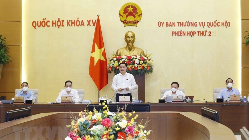 Chủ tịch Quốc hội Vương Đình Huệ chủ trì Phiên họp thứ 2 của Ủy ban Thường vụ Quốc hội