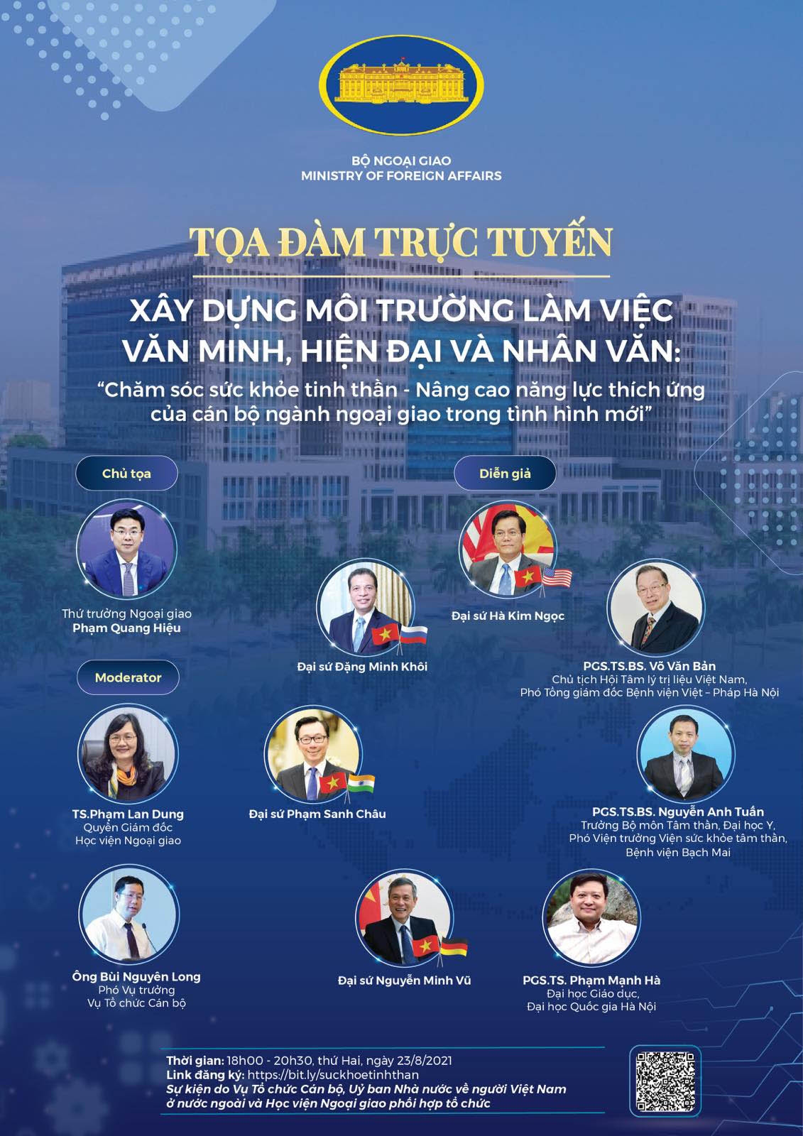 Chăm sóc sức khỏe tinh thần - Nâng cao năng lực thích ứng của cán bộ ngành ngoại giao trong tình hình mới