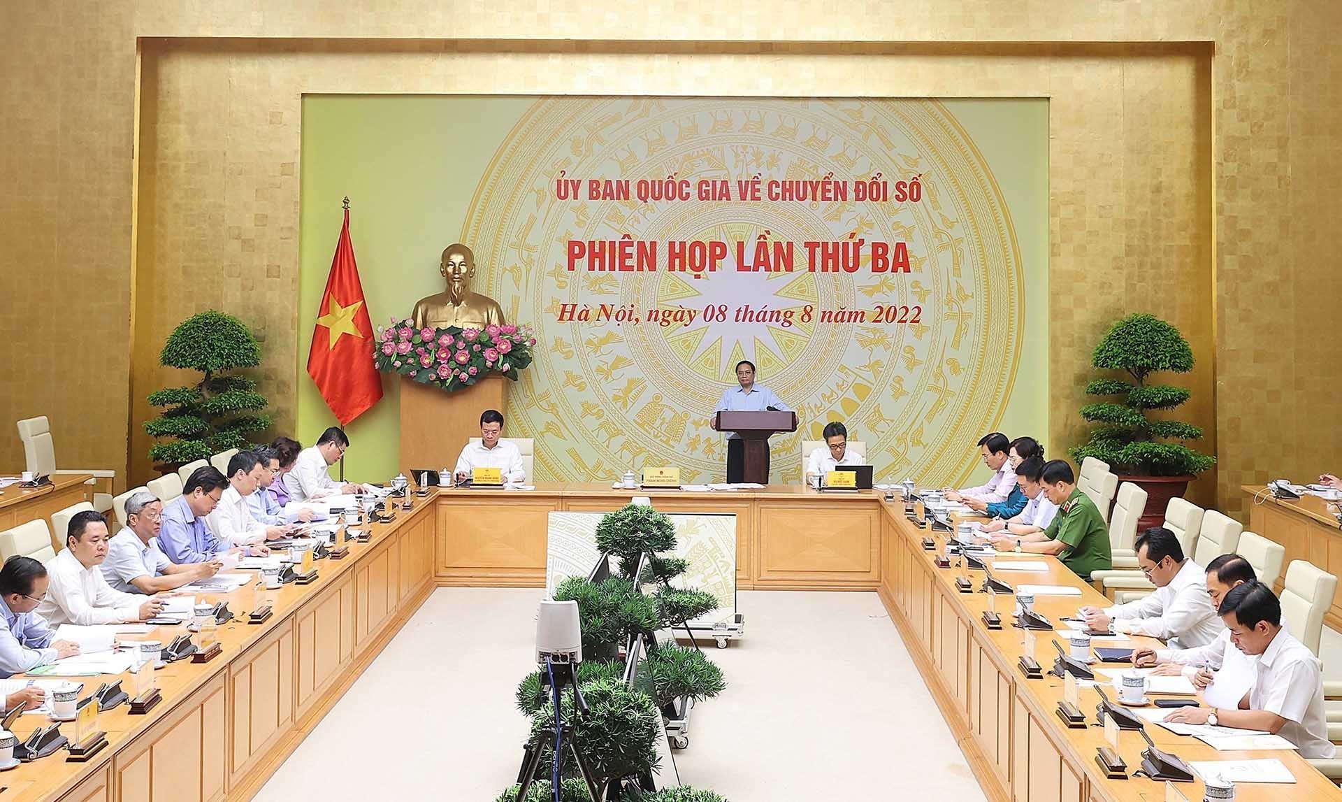 Thủ tướng Phạm Minh Chính chủ trì phiên họp. (Nguồn: TTXVN)