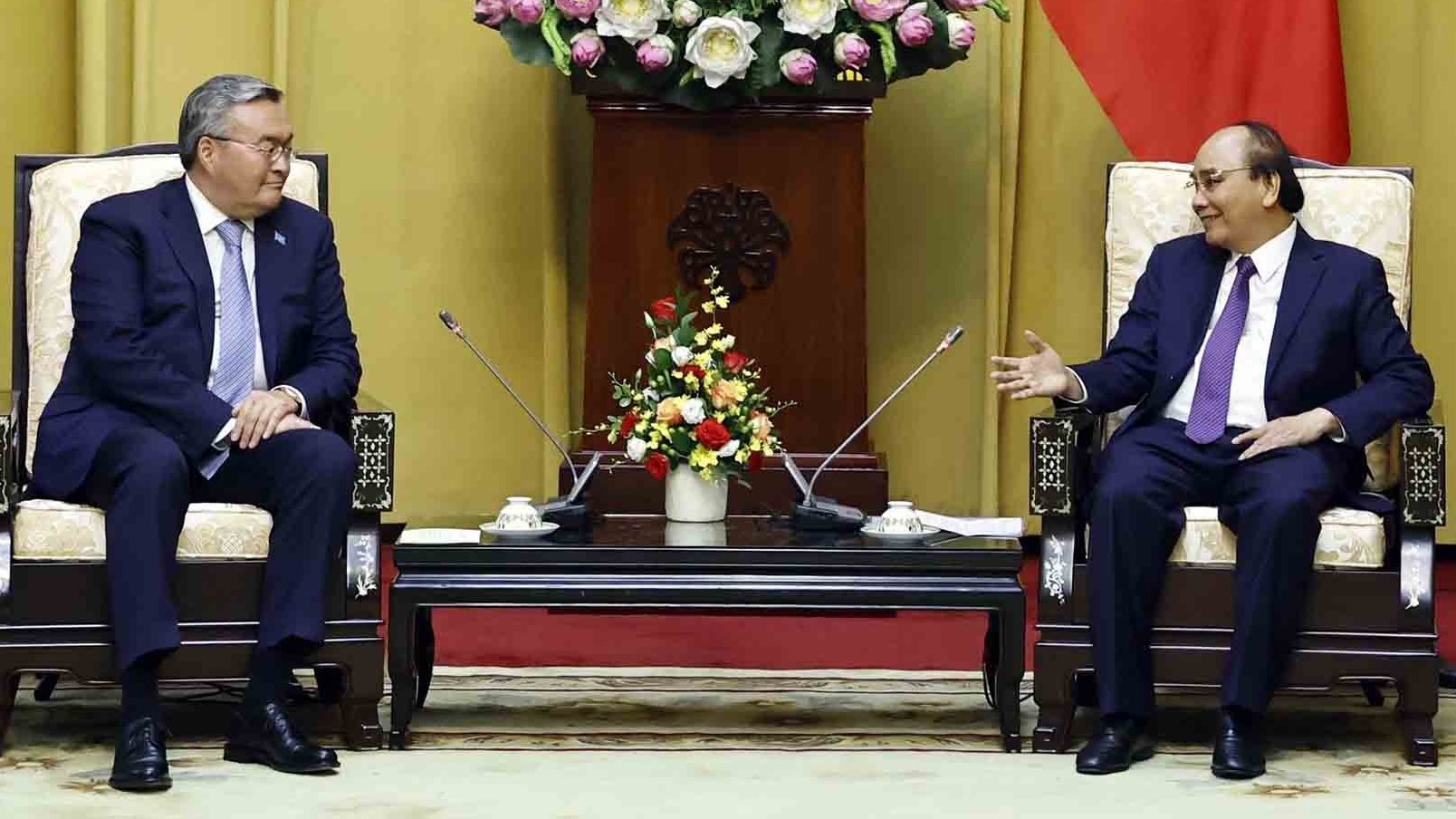 Chủ tịch nước Nguyễn Xuân Phúc tiếp Phó Thủ tướng, Bộ trưởng Ngoại giao Kazakhstan