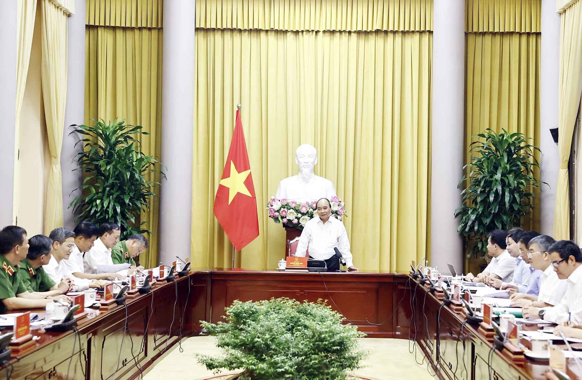 Chủ tịch nước Nguyễn Xuân Phúc phát biểu. (Nguồn: TTXVN)