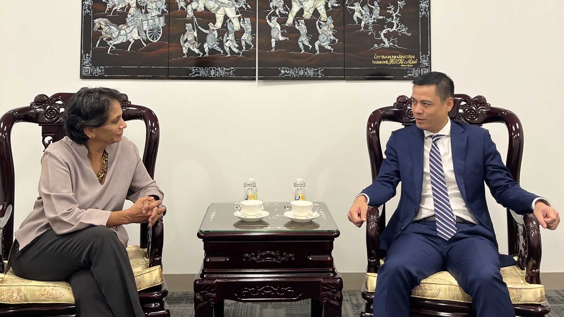Đại sứ Đặng Hoàng Giang làm việc với Giám đốc khu vực châu Á-Thái Bình Dương của UNDP