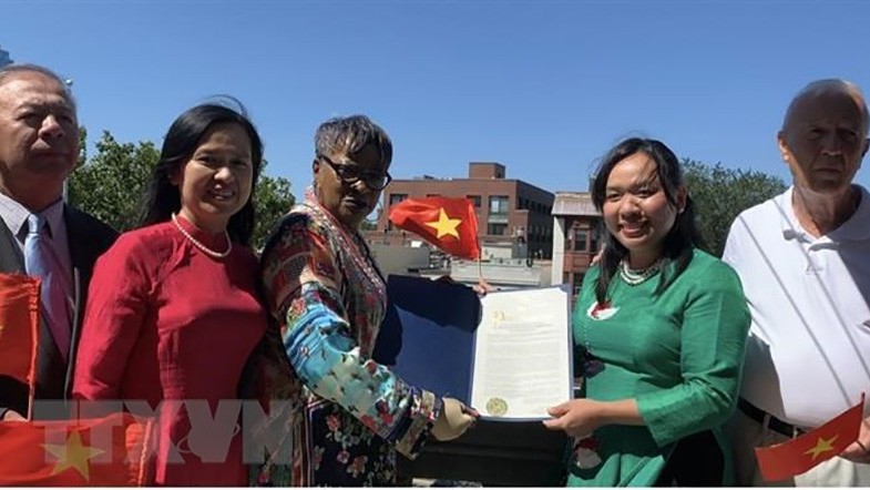 Lễ thượng cờ Việt Nam nhân dịp Quốc khánh 2/9 tại thành phố Jersey, Mỹ