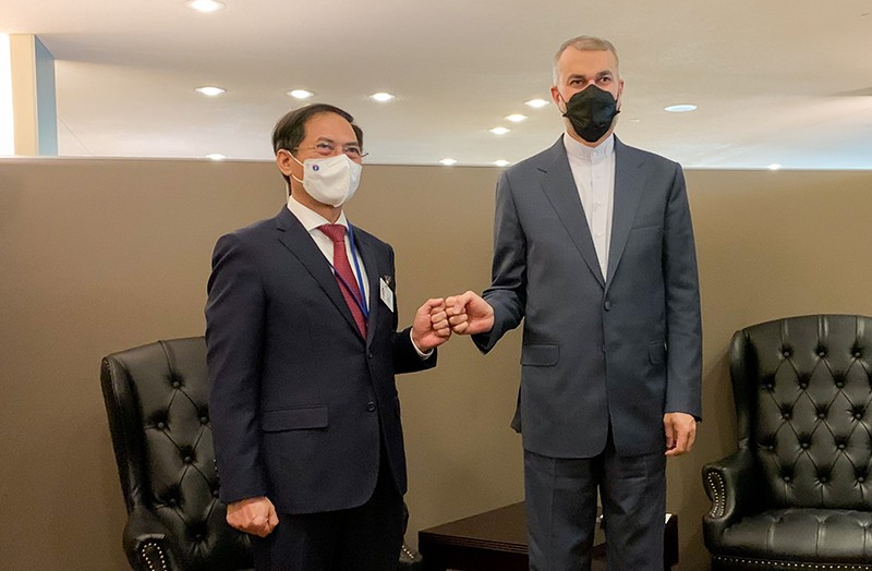 Bộ trưởng Ngoại giao Bùi Thanh Sơn gặp gỡ bên lề khóa họp Đại hội đồng Liên hợp quốc Bộ trưởng Ngoại giao Bùi Thanh Sơn gặp gỡ bên lề khóa họp Đại hội đồng Liên hợp quốc