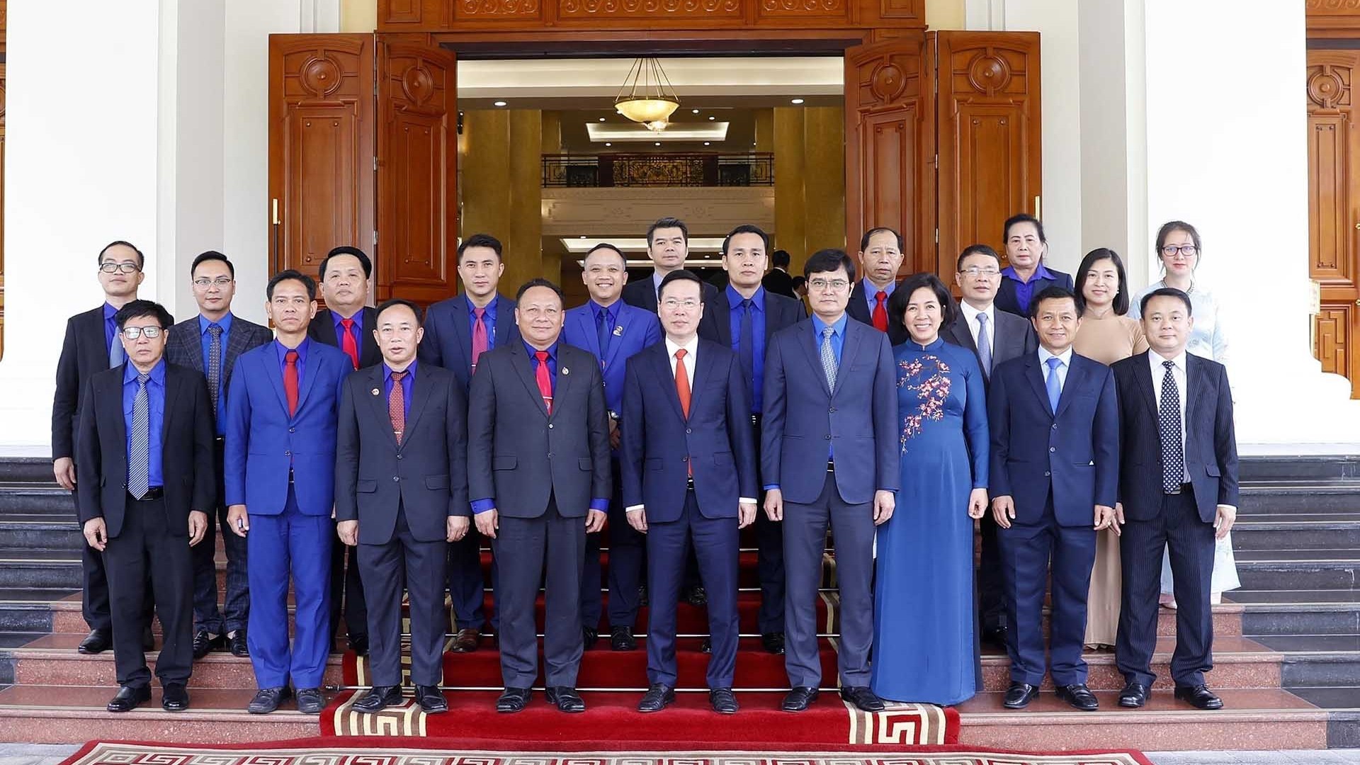 Thường trực Ban Bí thư Võ Văn Thưởng tiếp đoàn Đại biểu Đoàn Thanh niên Nhân dân Cách mạng Lào